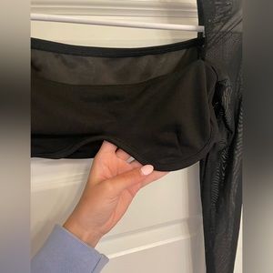 cropped long sleeve night top